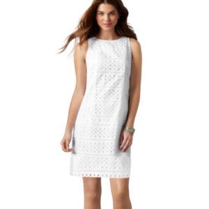 LOFT: white eyelet mini dress
